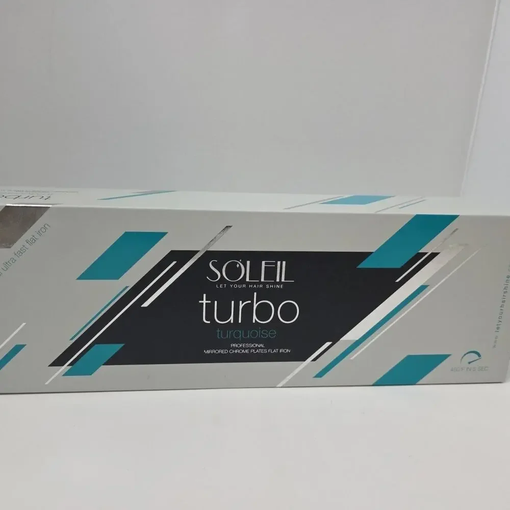Soleil Professional Solid Ceramic Flat Iron Turquoise 100% Solid Ceramic